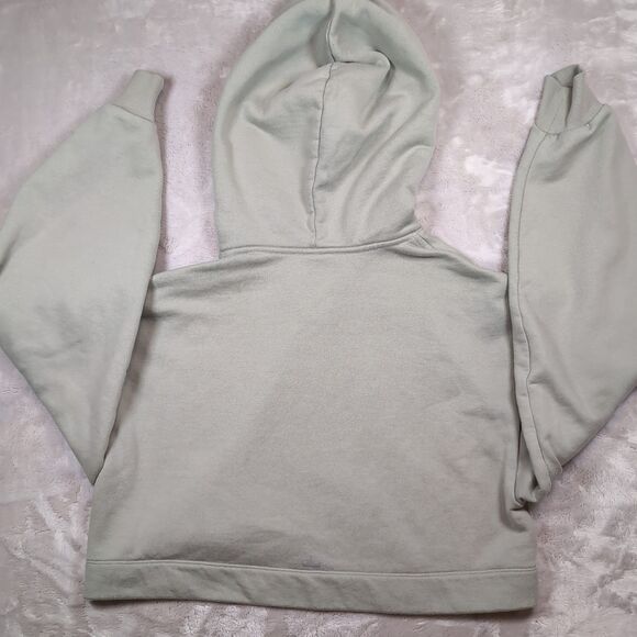 ALO Yoga Bae Hoodie Womens Large Green Sweater Cropped Boxy Athleisure Oversized - Picture 9 of 10